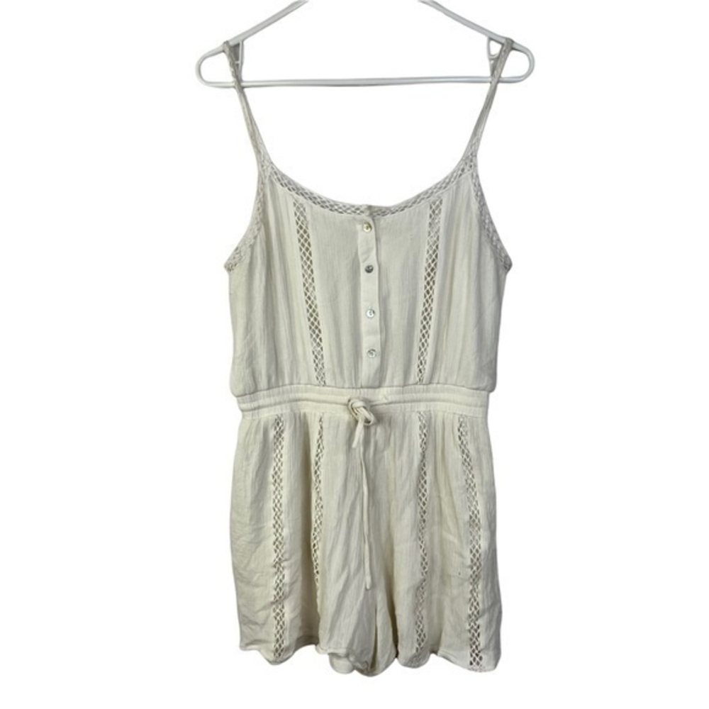 Onetheland Women Jumsuit White Sleeveless size L